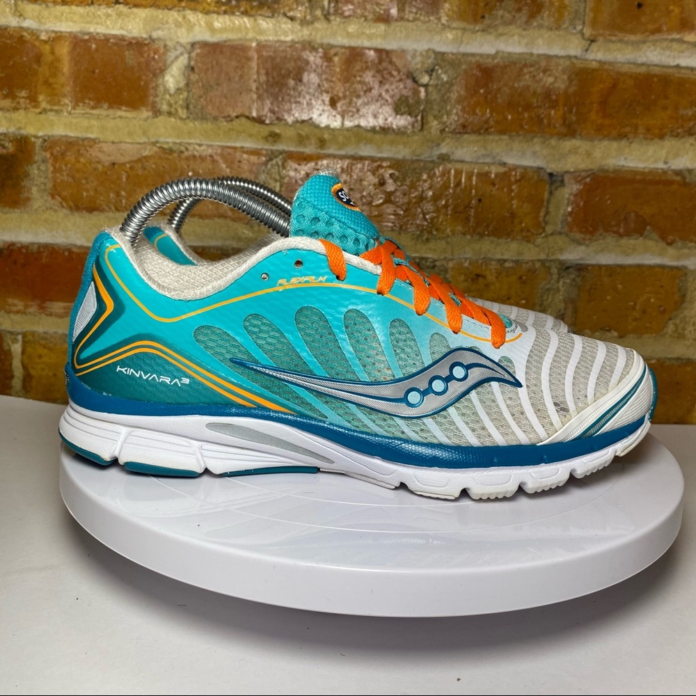 Women's Saucony Kinvara 3 Running Green Blue